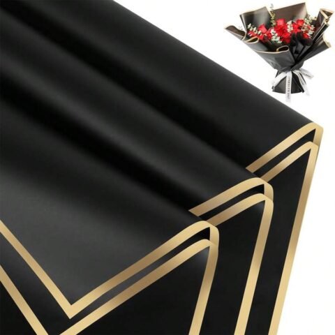 10 Sheets Flower Wrapping Paper - Waterproof Floral Gift Packaging Paper
