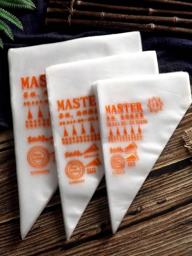 50pcsDisposable Pastry Bag, Chinese Character Print Piping Bag For Baking